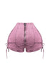 Keep Up Lace Up Denim Shorts